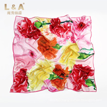 Digital Printing Silk Square Scarf Female